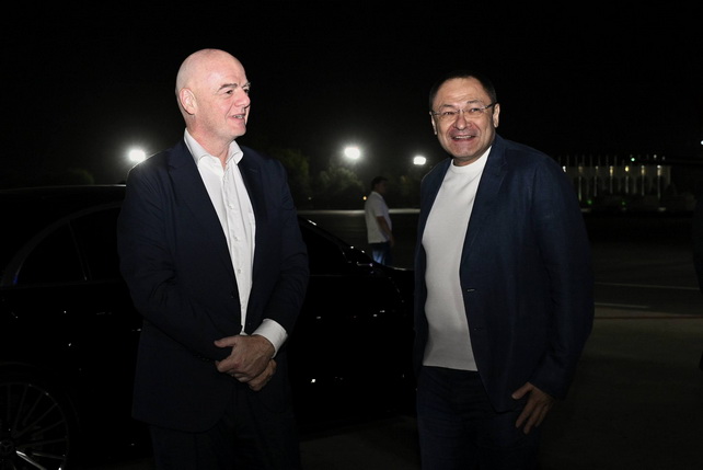 FIFA President Gianni Infantino Arrives in Tashkent