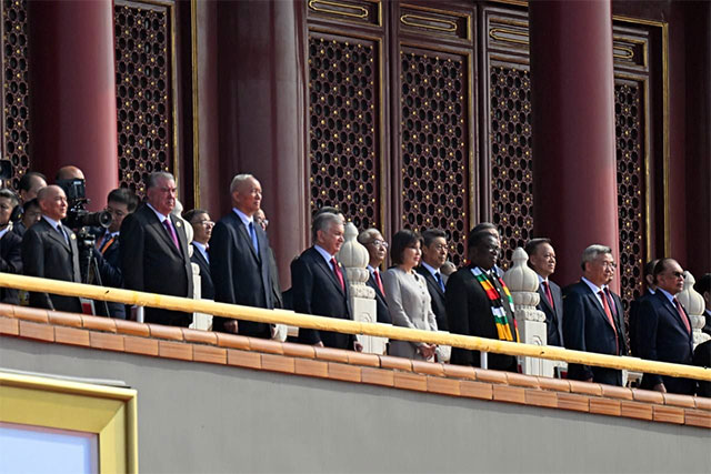 President of Uzbekistan Participates in Ceremonial Military Parade in Beijing