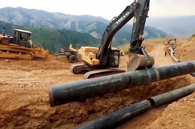 New Section of Gas Pipeline Connected in the Fergana Valley