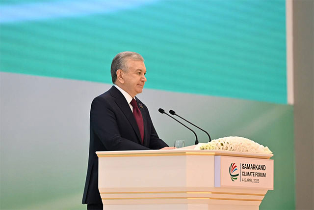 Ўзбекистон Президенти Самарқанд халқаро иқлим форумида нутқ сўзлади