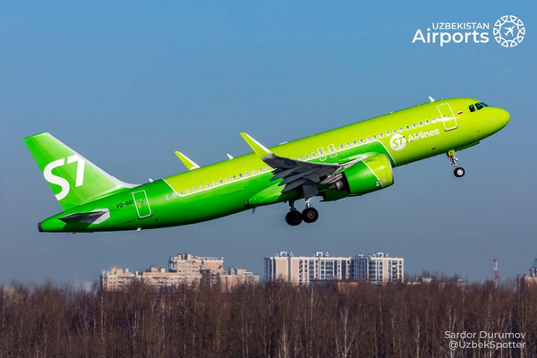 S7 Airlines to Launch Flights from Novosibirsk and Irkutsk to Andijan