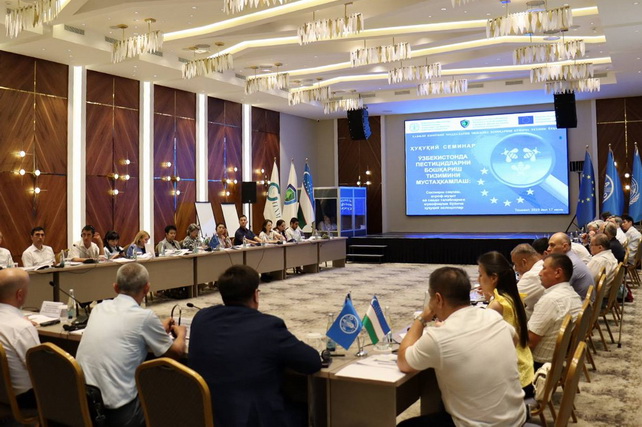 O‘zbekistonda pestitsidlarni boshqarish tizimini mustahkamlash bo‘yicha yuqori darajadagi huquqiy seminar bo‘lib o‘tdi