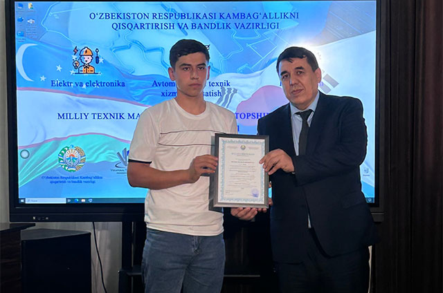Certificates Awarded to Successful Candidates of Uzbekistan’s First National Technical Qualification Exams Held in Tashkent