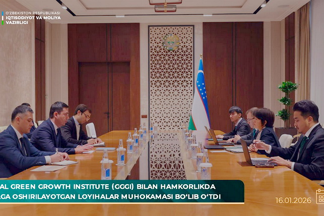 Oʻzbekiston va GGGI yashil iqtisodiyot loyihalarini amalga oshirish va Parij kelishuvini muhokama qilishdi