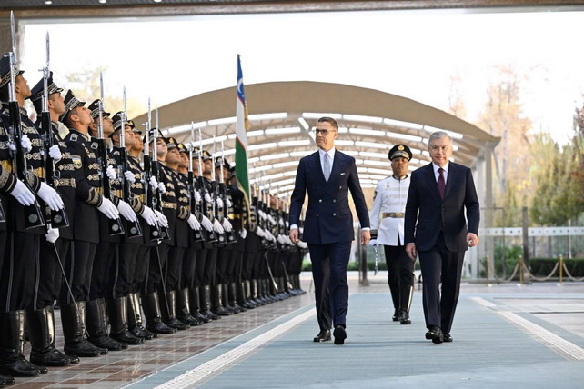 Ceremony Held at Kuksaroy to Welcome the President of Finland