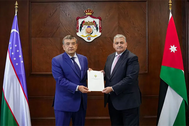 New Uzbek Ambassador presents credentials to Secretary-General of Jordan’s Ministry of Foreign Affairs