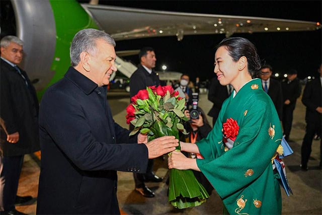 President of Uzbekistan Arrives in Japan on Official Visit