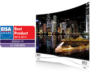 Изогнутый OLED телевизор LG удостоен награды за инновационный дизайн на EISA 2013