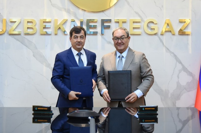 "O'zbekneftgaz" va "Burintex" yo'l xaritasini imzoladilar