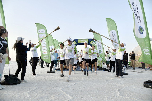 Environmental Marathon "Contribution to the Future of Our Planet" at Barsakelmes: Running for Planet Preservation