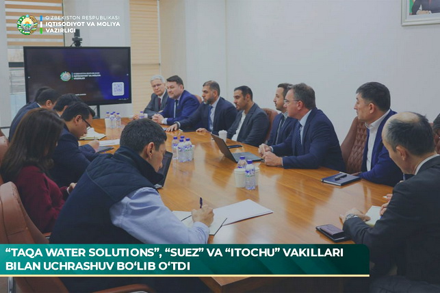 Ўзбекистон халқаро компаниялар билан оқава сувларни тозалаш тизимларини модернизация қилишни муҳокама қилди