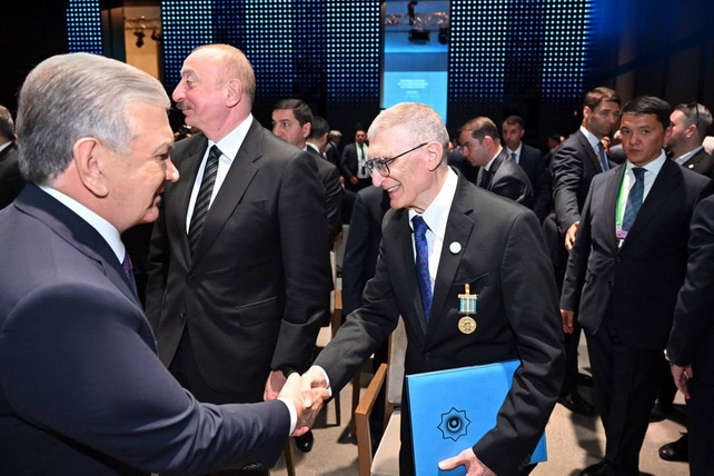 Turkish Nobel Laureate Aziz Sancar receives Alisher Navoi International Prize
