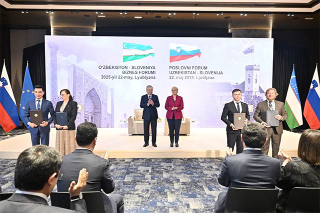 President of Uzbekistan and President of Slovenia participate in joint business forum