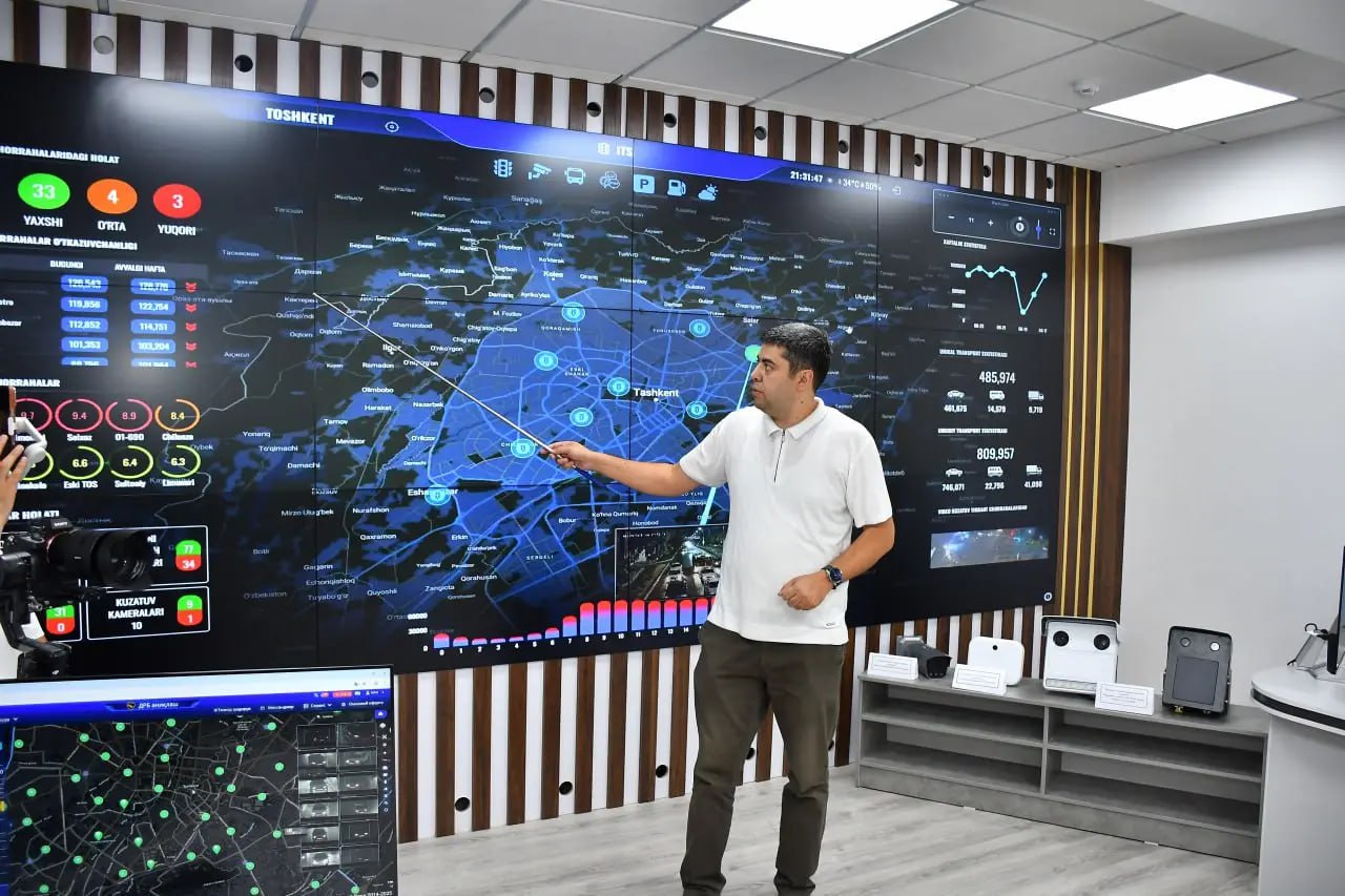 AI-Based Traffic Management Center Launched in Tashkent to Combat Congestion