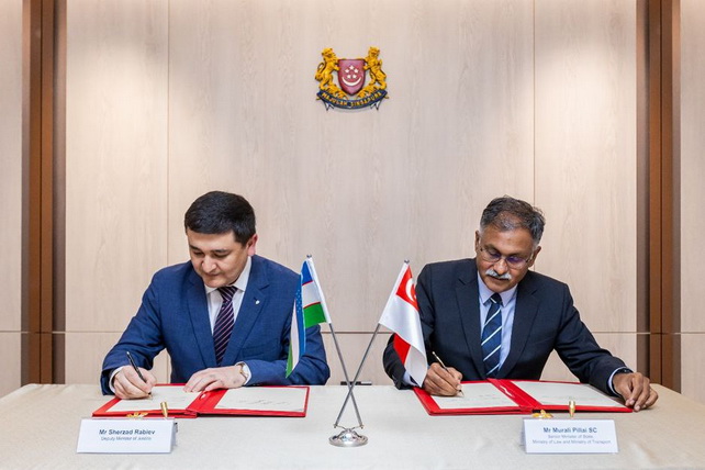 O‘zbekiston va Singapur o‘rtasida 2025-2026 yillarga mo‘ljallangan huquqiy hamkorlik dasturi imzolandi