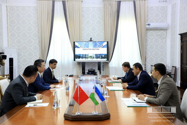 Farg‘ona viloyati hokimi "Huawei Tech. Investment Tashkent" ta‘sischisi Chenь Szyakayni qabul qildi