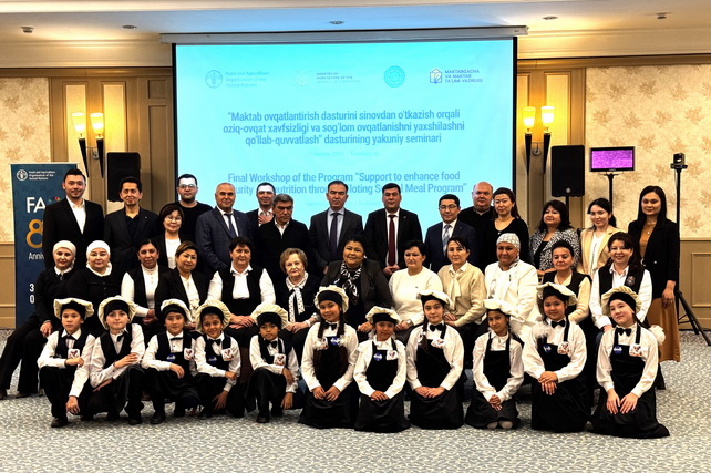 FAO ko‘magida maktablarda ovqatlanish tizimini takomillashtirish bo‘yicha loyiha yakunlandi