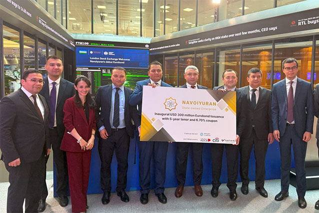 “Navoiyuran” DK London Stock Exchangeda eng past kupon stavkasi bilan 300 mln AQSh dollarlik yevrobondini joylashtirdi