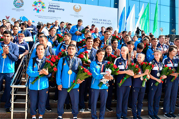 Athletes of Uzbekistan return from the Asian Games