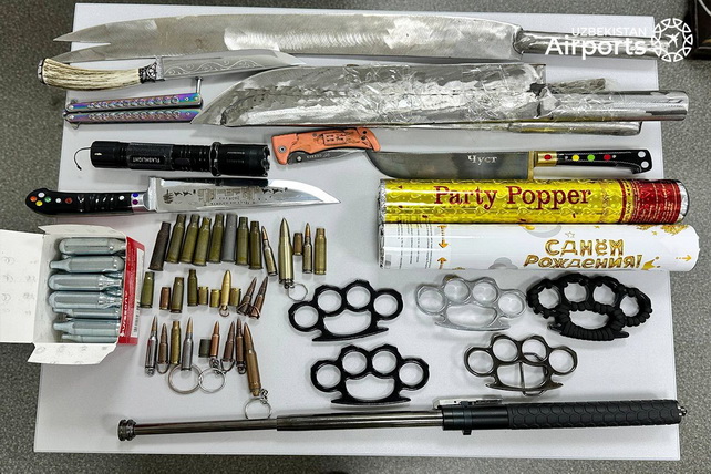 Over 500 Prohibited Items Seized at Tashkent Airport Since the Beginning of the Year