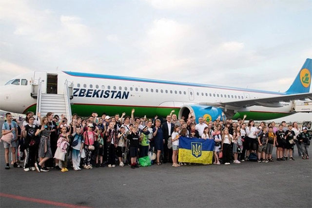 Group of Ukrainian Children Arrives in Tashkent for Rest and Rehabilitation
