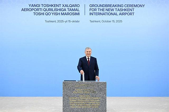 Shavkat Mirziyoyev Launches Construction of New International Airport in Tashkent Region