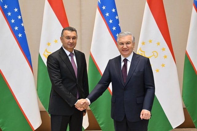 President of Uzbekistan Meets with Prime Minister of Tajikistan