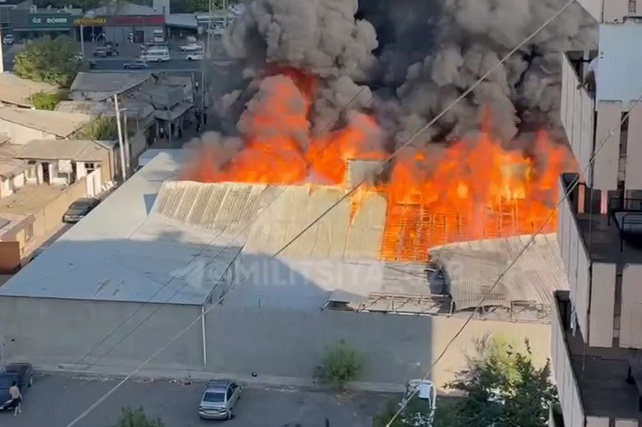 Fire Extinguished at Industrial Facility in Yunusabad District of Tashkent