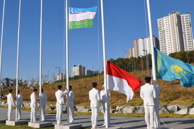 Flag of Uzbekistan raised at Asian Para Games Village