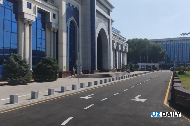 Short-Term Drop-Off Zone Introduced in Front of Tashkent North Railway Station