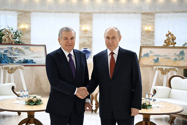 Shavkat Mirziyoyev and Vladimir Putin Hold Talks in Minsk