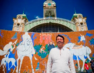 Wide-scale art project of Uzbek painter presented in Moscow