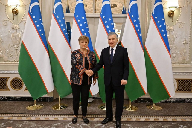 President of Uzbekistan and IMF Managing Director Discuss Expansion of Cooperation