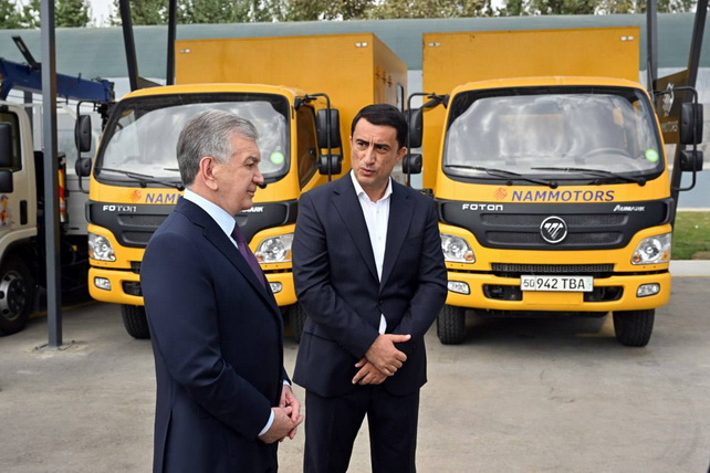 President Visits Upgraded “Aykiron-1” Pumping Station in Namangan Region