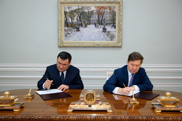 Uzbekistan and Gazprom sign a roadmap for cooperation in the gas industry