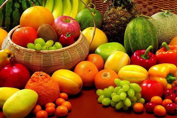 Which region is the leader in the export of fruits and vegetables?