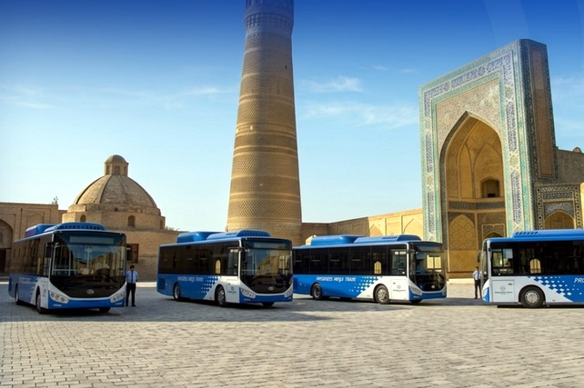 В Бухару доставлена партия новых автобусов