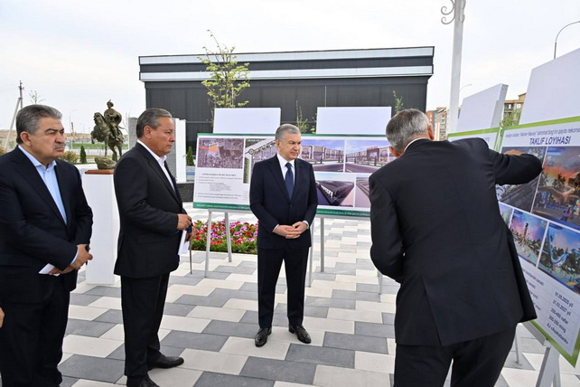 President explores the progress of constructive work in New Andijan